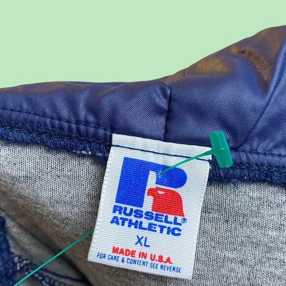Vintage 90s Russell Athletic softball hooded bomber jacket - Picture 4 of 4